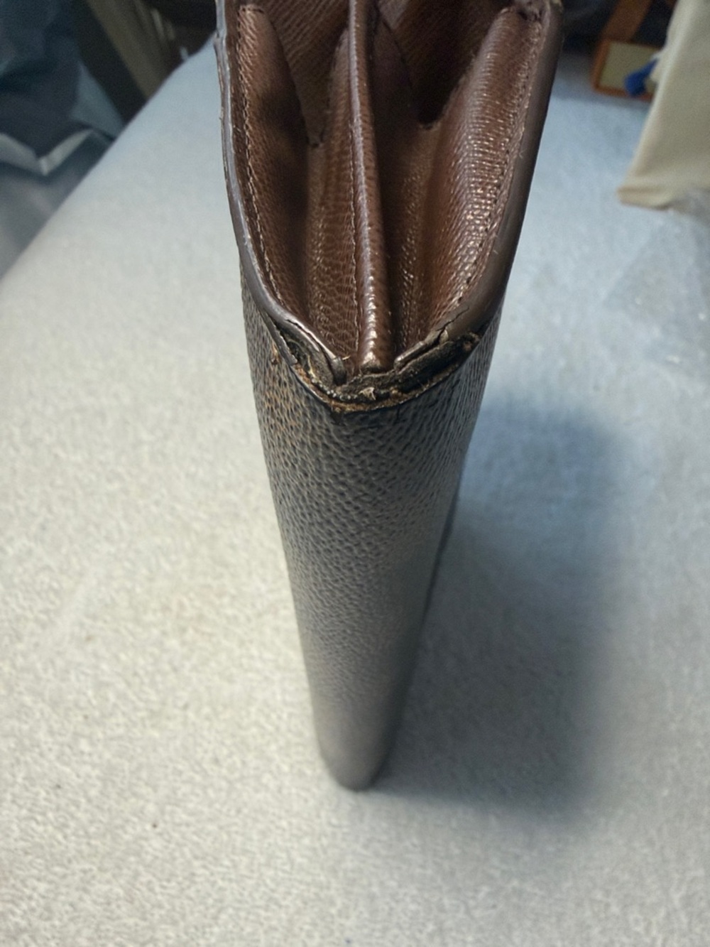 Louis Vuitton Sarah Wallet Damier Ebene Canvas Brown Long Envelope Flap - Picture 13 of 16